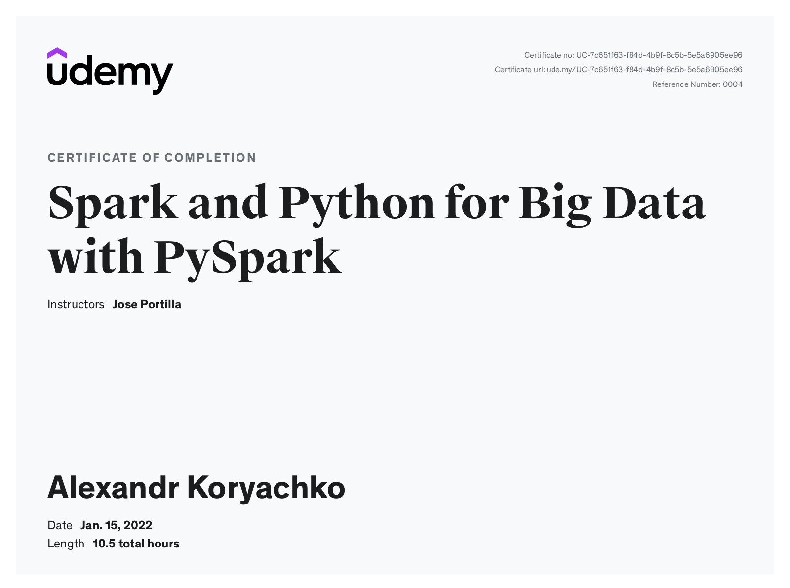 Spark and Python for Big Data with PySpark
